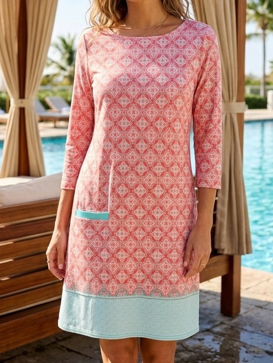 Cabana Life Dresses & Skirts - Cabana Life Coral Tides Shift Dress size M-L